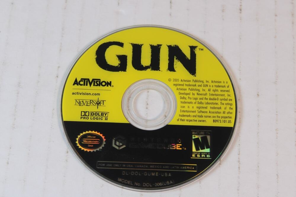 Gun (Nintendo GameCube, 2005) Authentic, game only, tested/works
